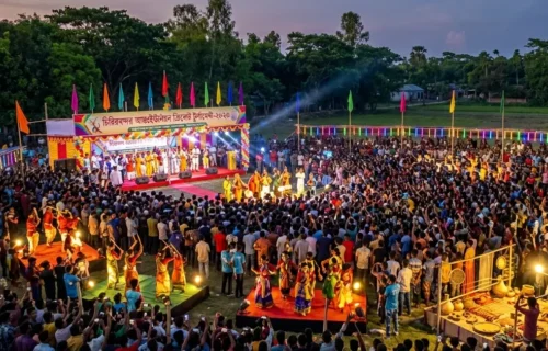 চিরিরবন্দরে লোক সংস্কৃতি উৎসব — হাজারো দর্শকের ঢল